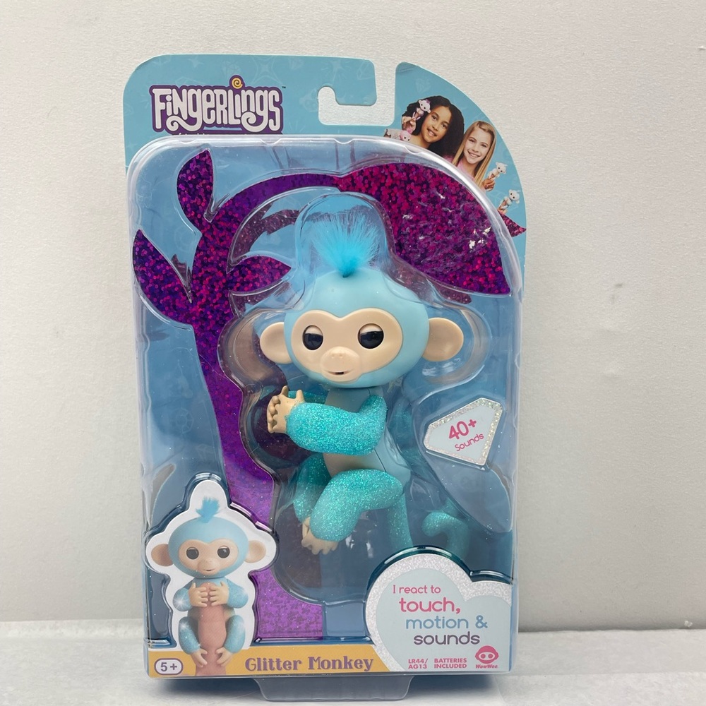 FINGERLINGS GLITTER MONKEY  40 SOUNDS SIZE 5”